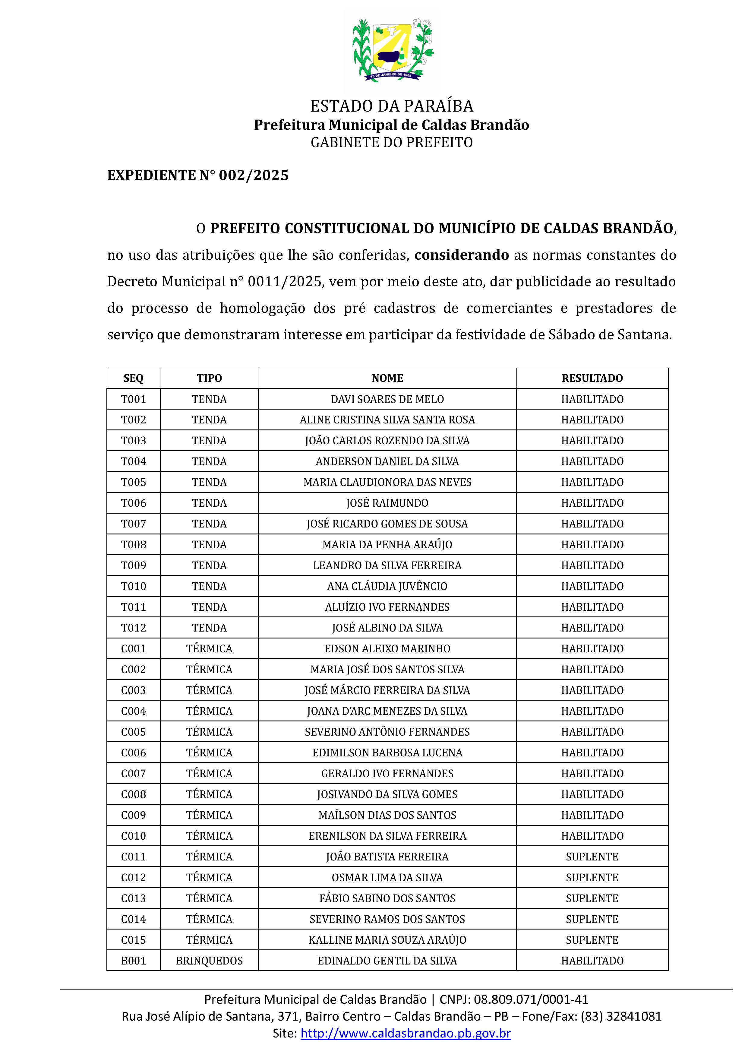 EXPEDIENTE N° 002/2025