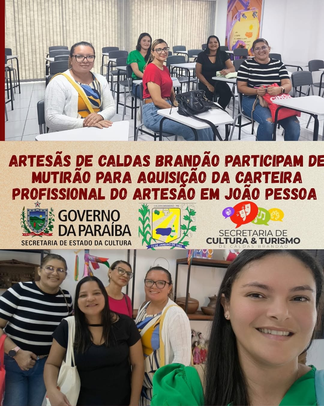 CALDAS BRANDÃO GARANTE SUPORTE A ARTESÃS NA EMISSÃO DA CARTEIRA NACIONAL DO ARTESÃO