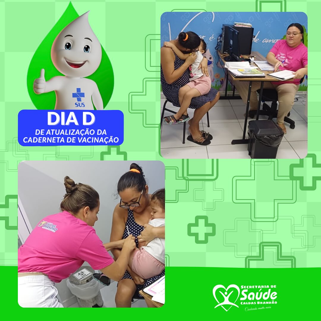 Prefeitura de Caldas Brandão realiza Dia D de Atualização da Caderneta de Vacinação
