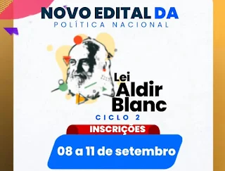 PREFEITURA DE CALDAS BRANDÃO ABRE INSCRIÇÕES PARA NOVO EDITAL DA POLÍTICA NACIONAL ALDIR BLANC – CICLO 2